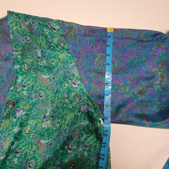 Custom Made Silk Top Bolero Blazer Short Jacket Butterfly Sleeves Size L/XL - Picture 13 of 16